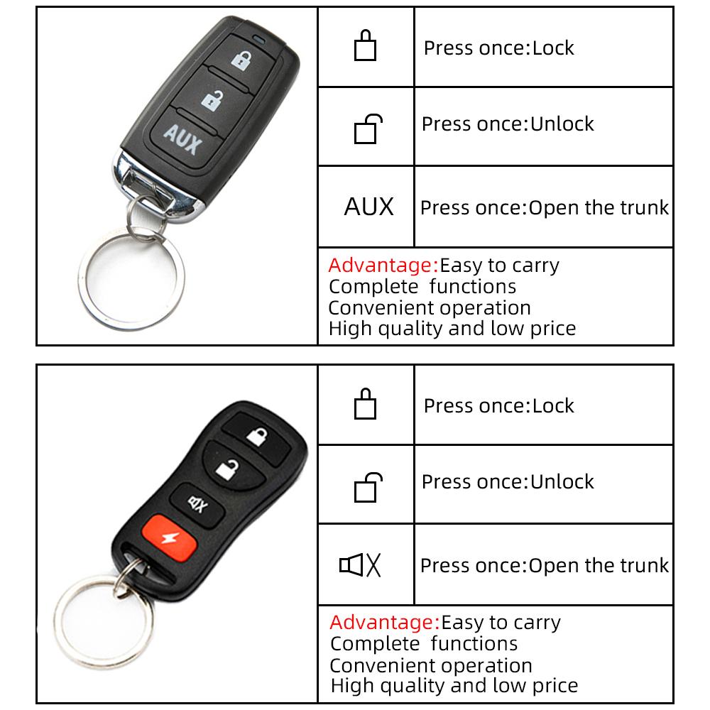 Hippcron Car Remote Central Lock Door Keyless Entry Car Alarm Systems