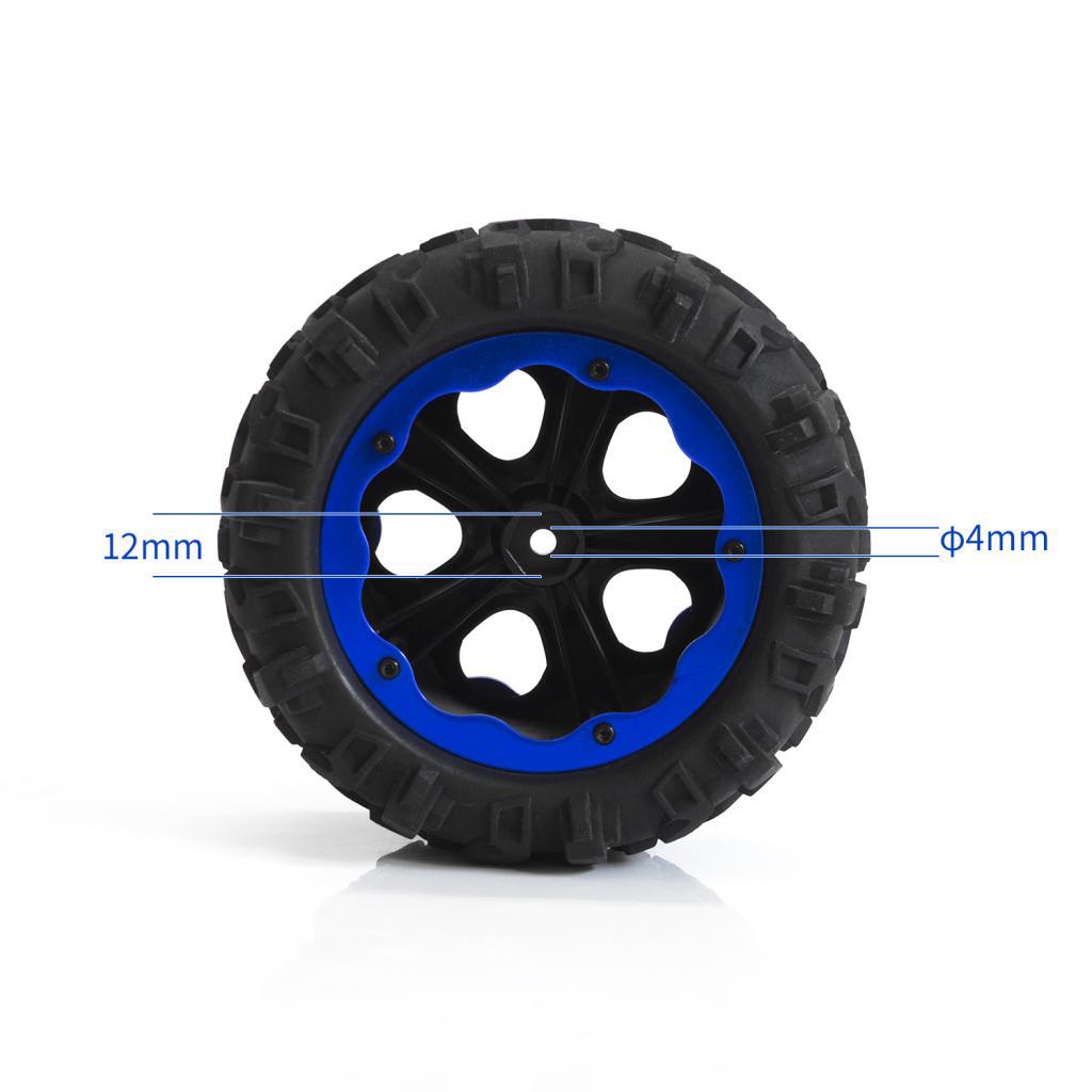 Rubber Tire Tyre 131mm Wheel Rim Spare Parts for 1/10 RC Bigfooot Buggy