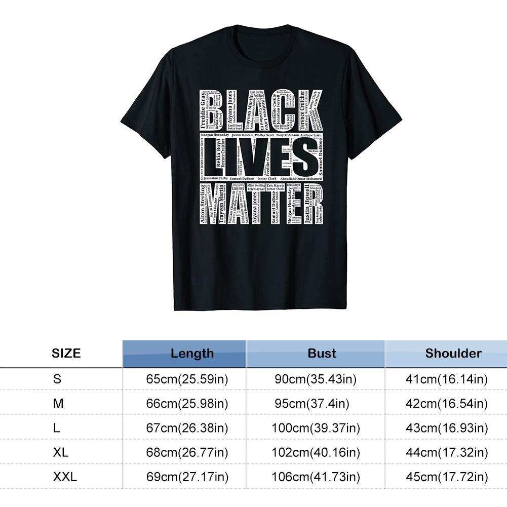 Buy Black Lives Matter Unisex Tshirt with Names Of Victims Short