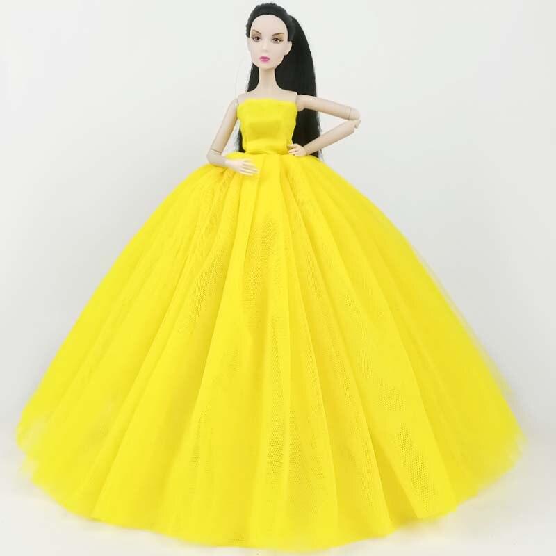 Buy Yellow Evening Dress For Barbie Doll Clothes Outfits High Quality