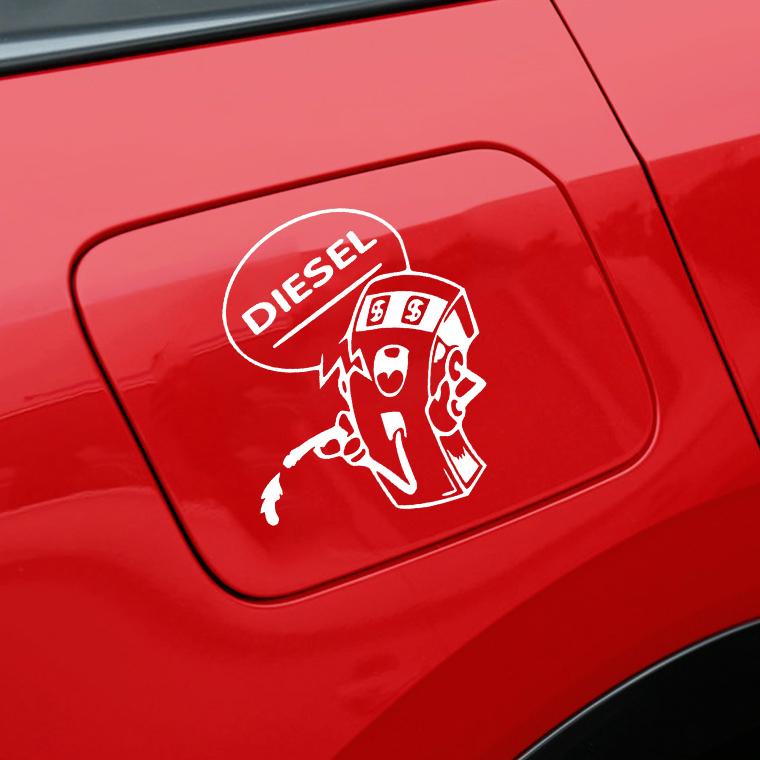 Cheap CS31210*12cm funny car sticker Gasoline DIESEL vinyl decal for car truck Fuel cap Joom