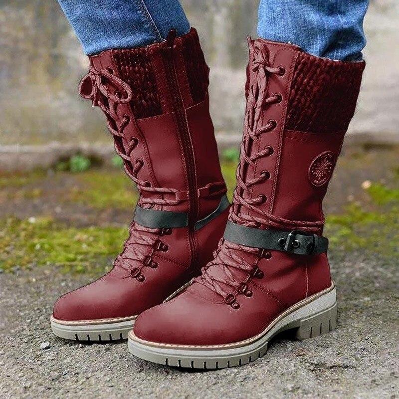 Satın alın 2023 Winter New Women 'S Boots Fashion Knitting Women Boots