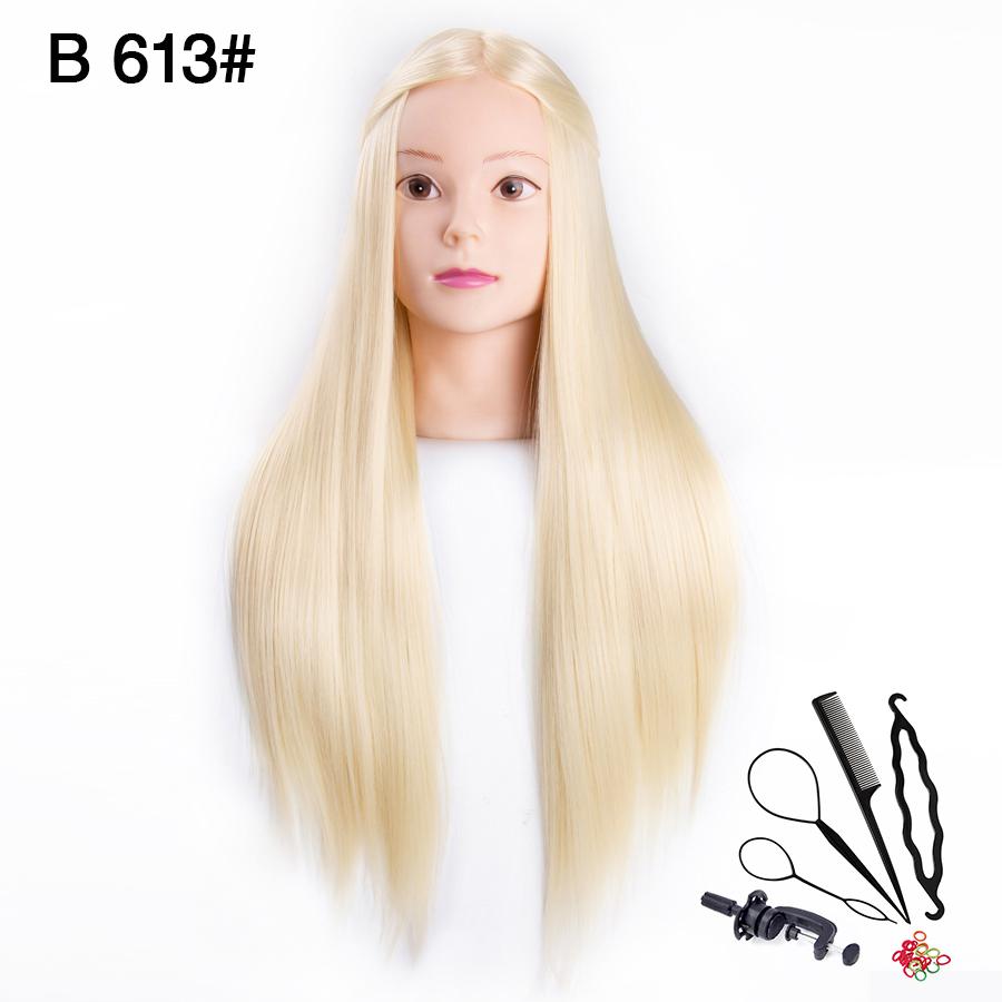 Buy 65Cm Mannequin Head With Hair Training Head Hair Practice Barber 7