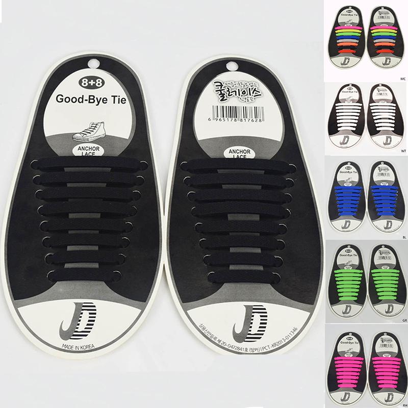 Buy Novelty No Tie Shoelaces Unisex Elastic Silicone Shoe Laces at