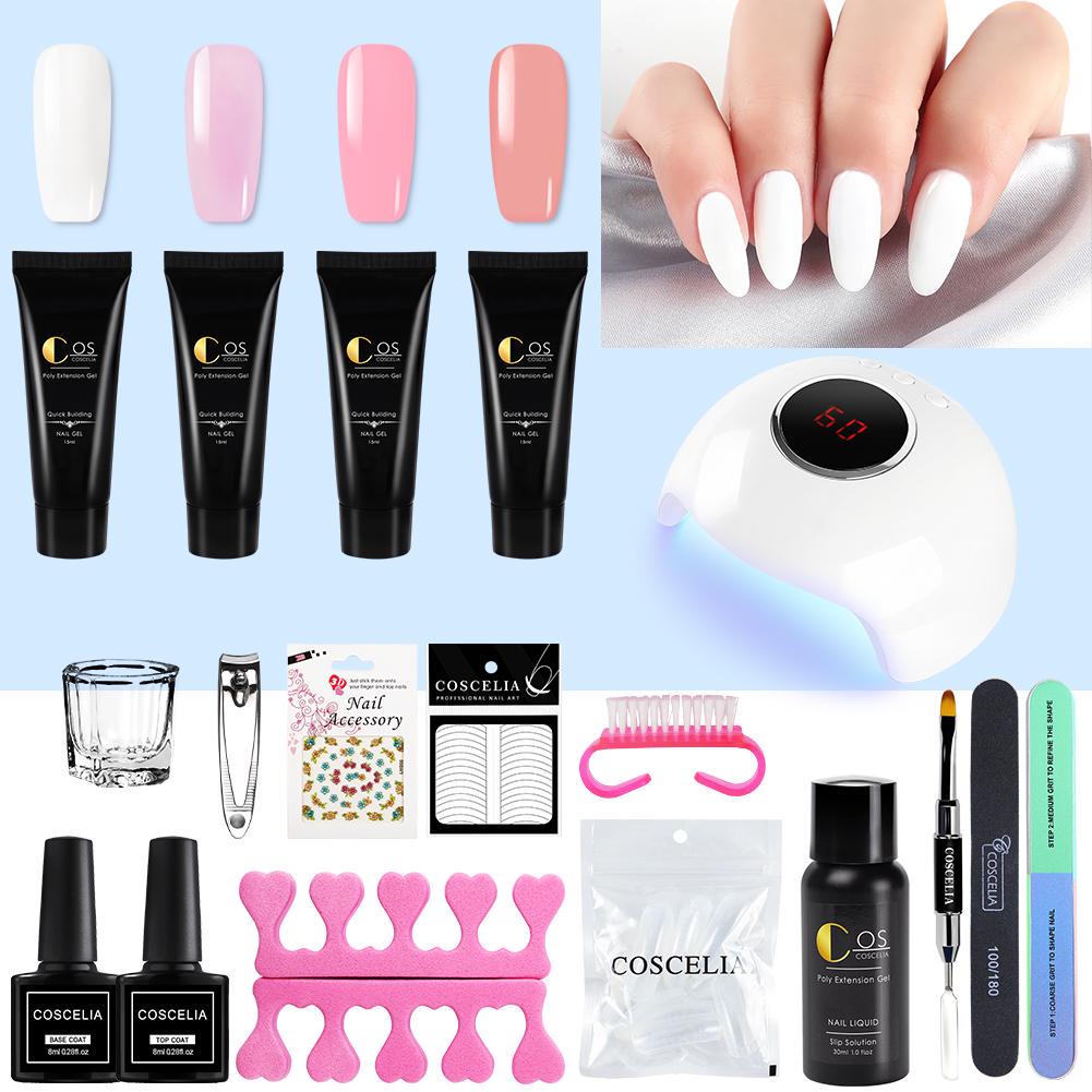 Buy 4Pc Acrylic Nail Gel 24W LED Curing Nail Lamp Semi Permanent UV Gel