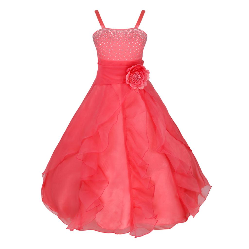 Cheap Girls Sleeveless Tutu Junior Flower Girl Dress Princess Pageant