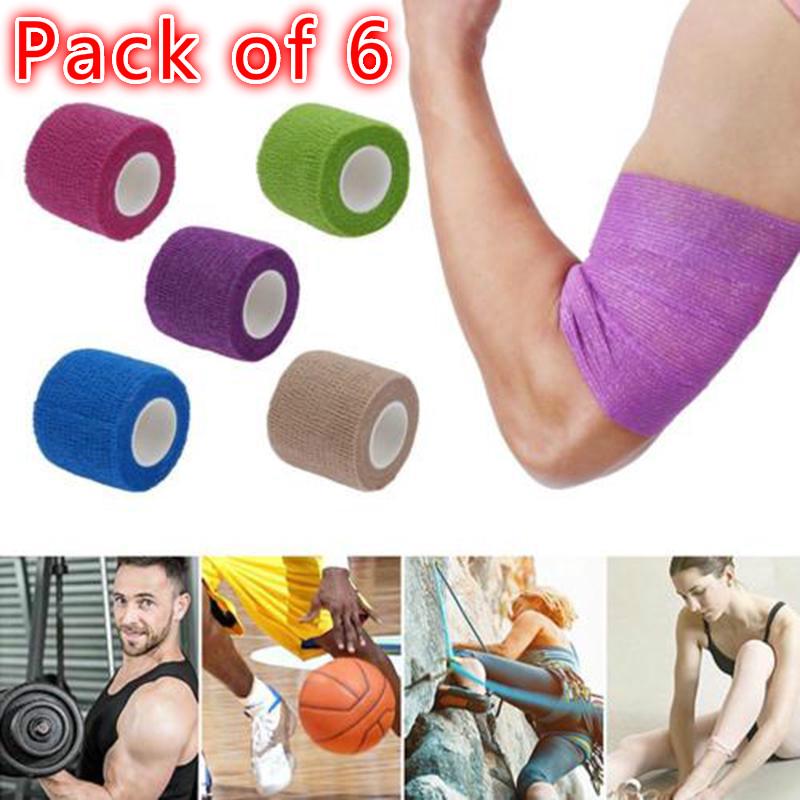 Buy 6PCS Breathable Elastic Selfadhesive First Aid Tape Stretch Sports
