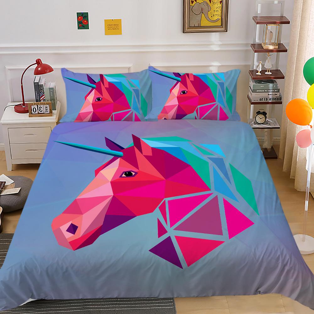 💰Köp billigt online Comforter Cover Set Unicorn Pattern Home Bedding