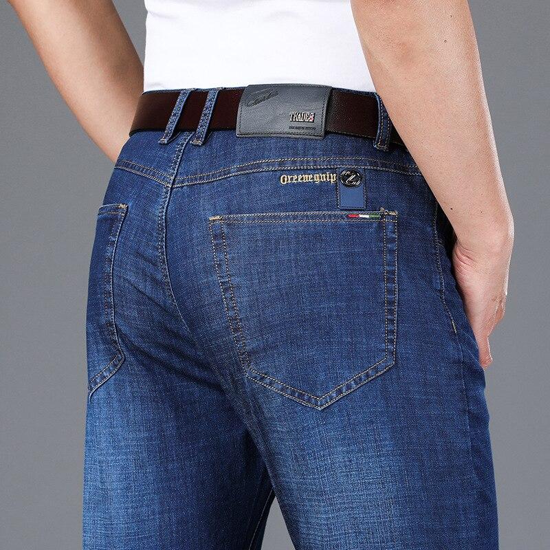 Buy 2021 New Men 'S Blue Jeans Classic Style Slim Fit Stretch Denim