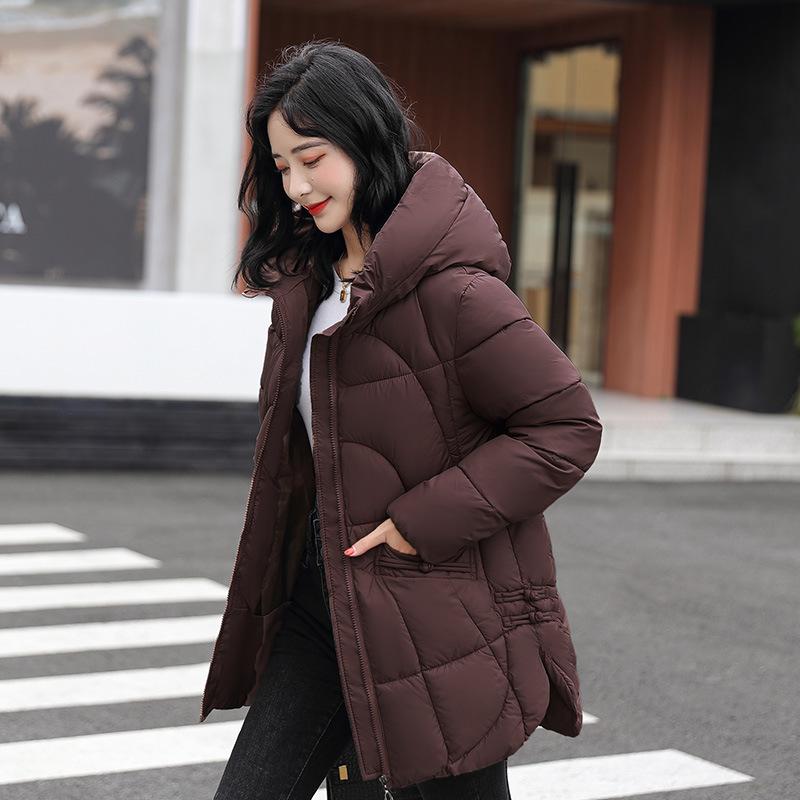 Buy Winter Jacket Women Warm Winter Solid Color Simple Coat New Western