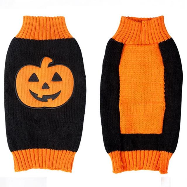 Compre Halloween Dog Sweater Pumpkin Skeleton Pet Halloween Costume for
