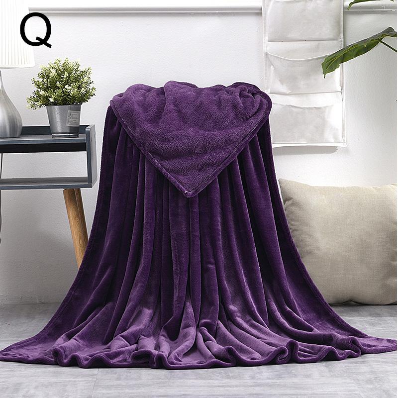 Buy 50x70/70x100/100x140 Solid Color Multisize Coral Fleece Blankets