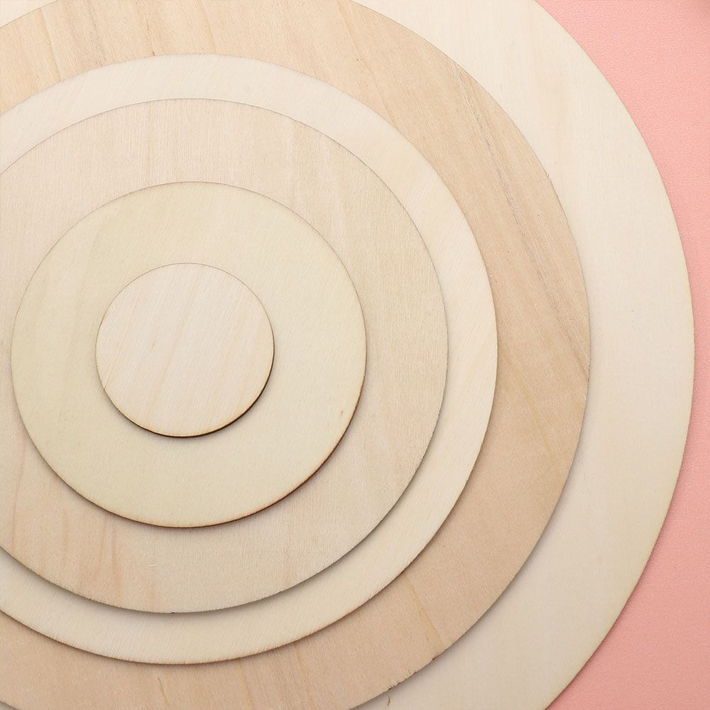 Kup Scrapbooking Wooden Tags Wedding Decor Blank Plaque Round Wood