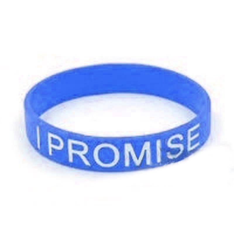 Buy 1PC I PROMISE Couple Bracelet Rubber Bands Silicone Wristbands