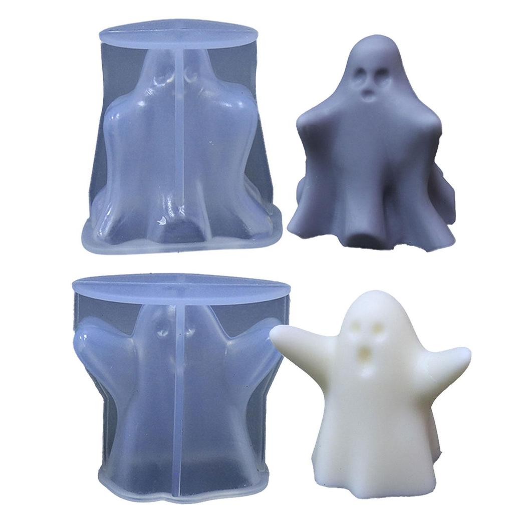 Buy 3D Ghost Silicone Mold Halloween Ghost Silicone Molds for Candle