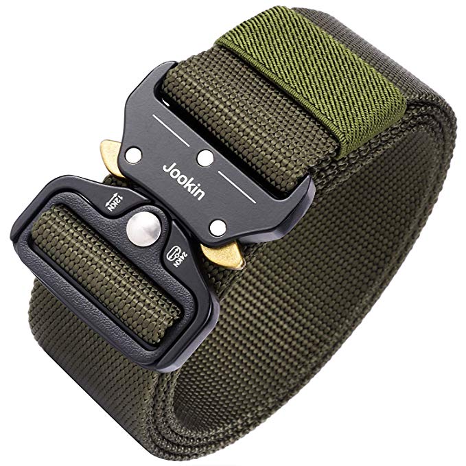 Buy Men's Tactical Belt Heavy Duty bing Belt Adjustable Military Style Nylon Belts with Metal