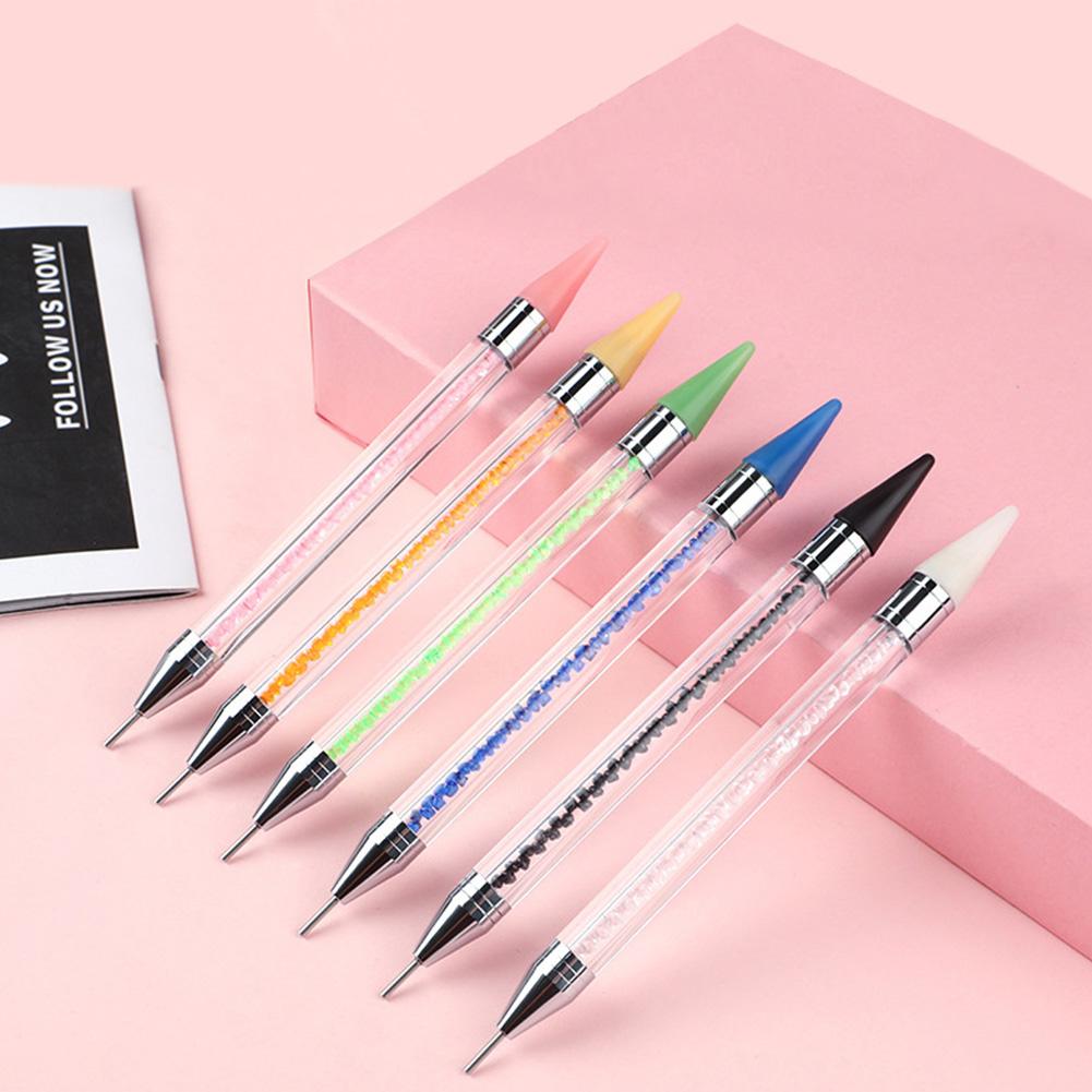 💰Cumpără Dual Heads Dotting Wax Pen Point Drill Picker Nail Art Stud