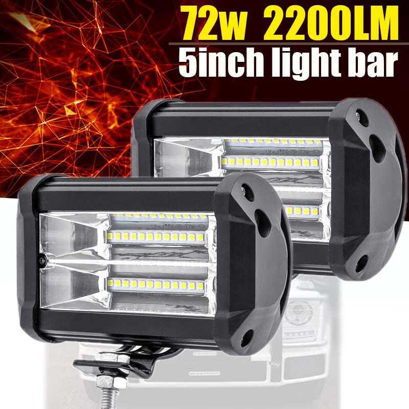 Buy LED Work Light Bar Offroad Jeep SUV Roof Headlight 72W Two Rows