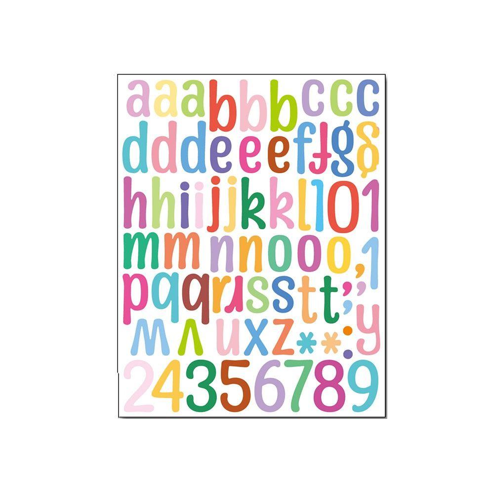 Buy Rainbow English Letter Sticker Adhensive Alphabet Sticker Diary