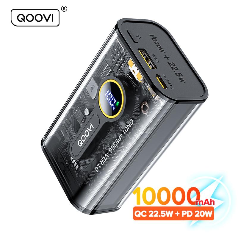 Cheap QOOVI PD 20W Power Bank 10000mAh Portable Fast Charging Poverbank Mobile Phone External