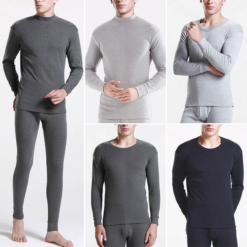 Buy Men Thermal Underwear Set Size L to 3XL Winter Slim Fit Solid Color