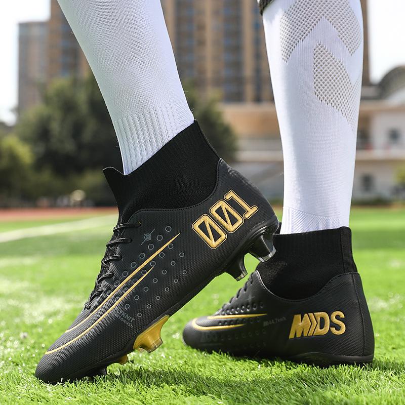 Buy Men's Hightop Training Football Shoes Outdoor Football Nonslip