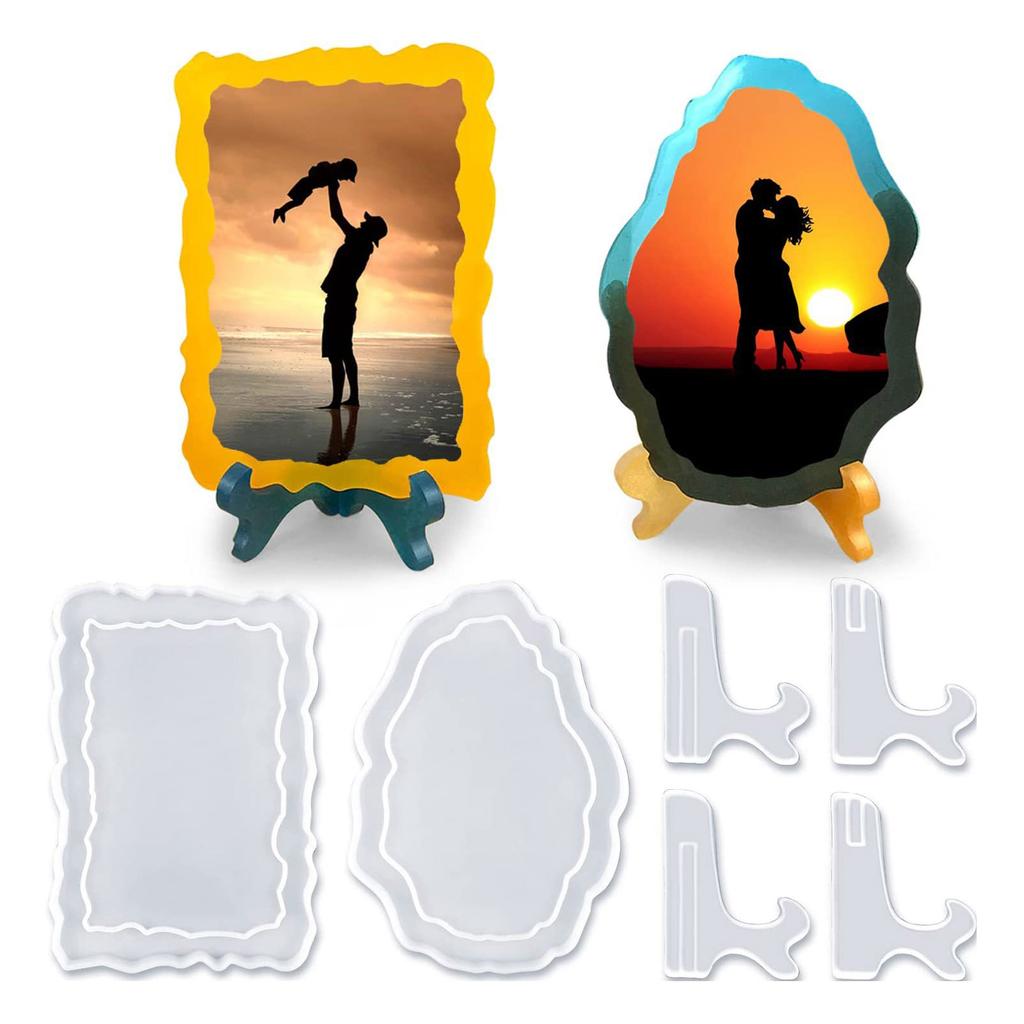 DIY Resin Mold for Photo Frame Picture Frame Molds with Stand Holde