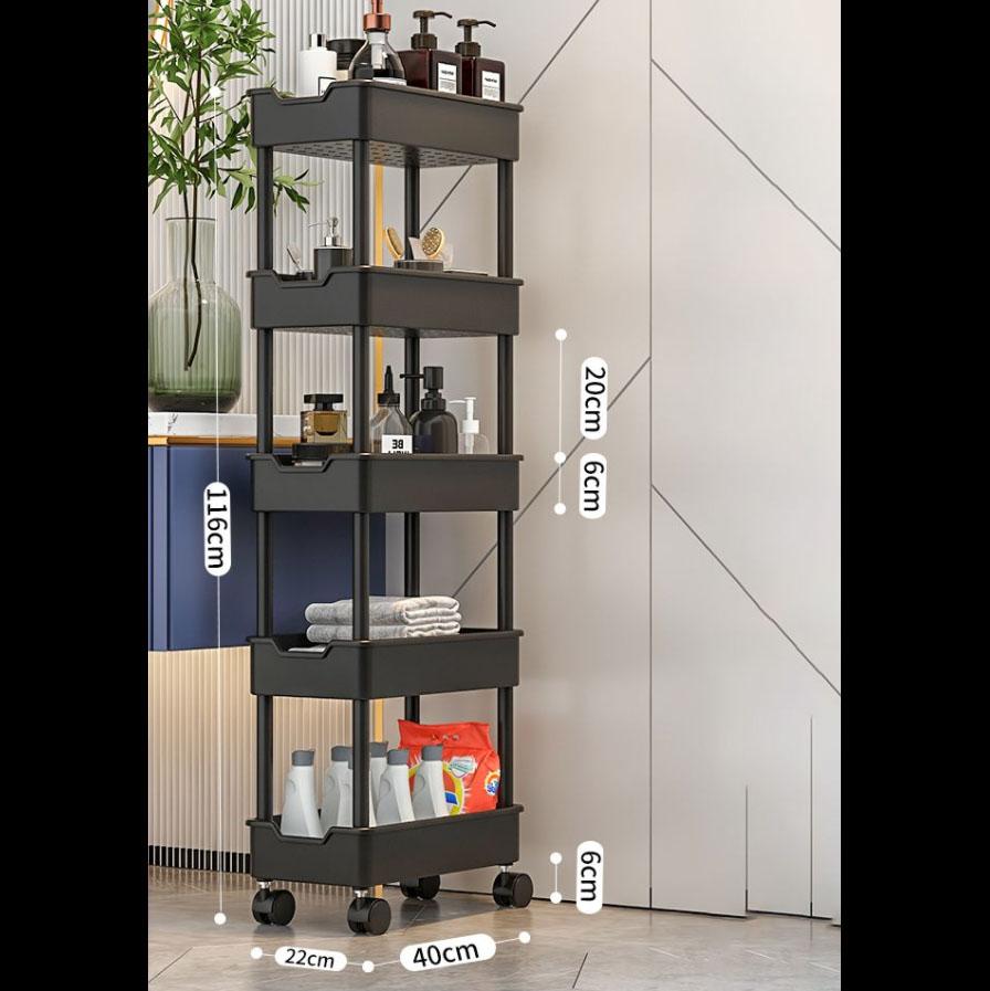 Buy Bathroom Rack Narrow Slit Storage Trolley Sandwich Bathroom