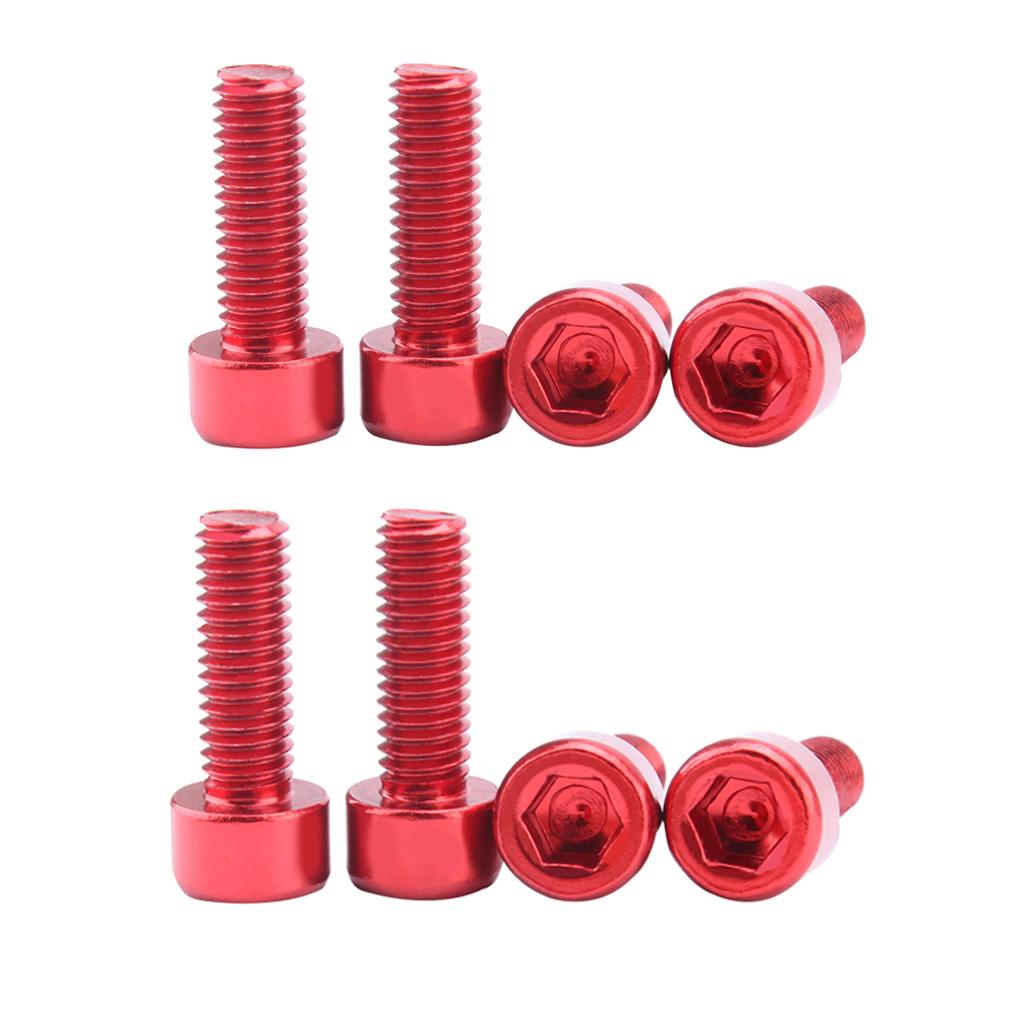 Buy 8Pcs Aluminum Alloy Bike Water Bottle Cage Bolts Holder Socket Screws Red at affordable