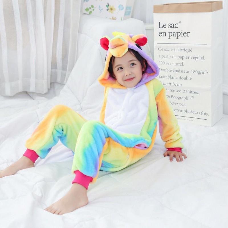 Cheap Children Animal Unicorn Pajamas Set Girl Rainbow Unicorn Pyjamas