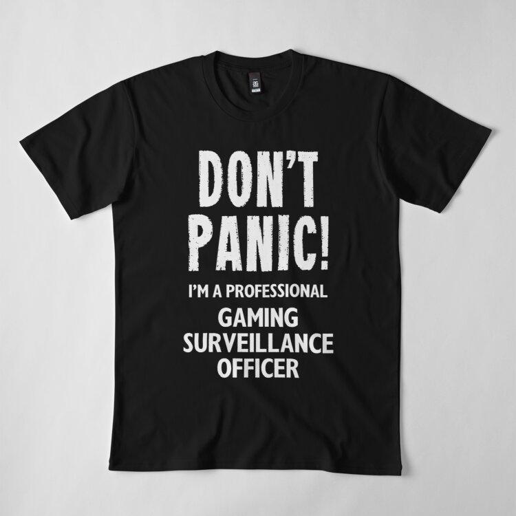 Buy Men Premium Cotton Harajuku TShirt Gaming Surveillance Officer