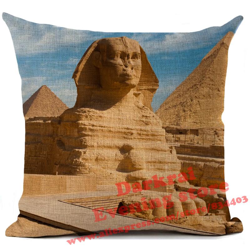 Cheap Egypt Pyramid Cushion Cover Darkness Anubis Sofa Throw Pillows