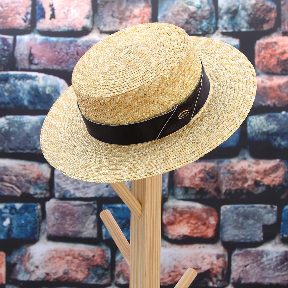 Buy Fashion Women Summer Sun Hat Flat Top Wide Brim Straw Hat Panama Hat for Women at affordable