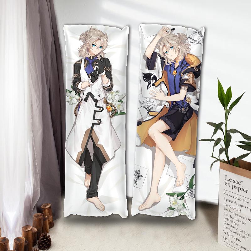Buy Game Genshin Albedo Cosplay Dakimakura Pillowcase Peachskin Hugging