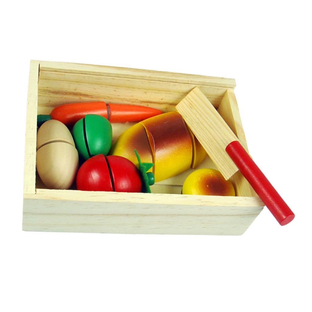 Buy Wooden Food Kitchen Play Educational Pretend Toys In A Crate at