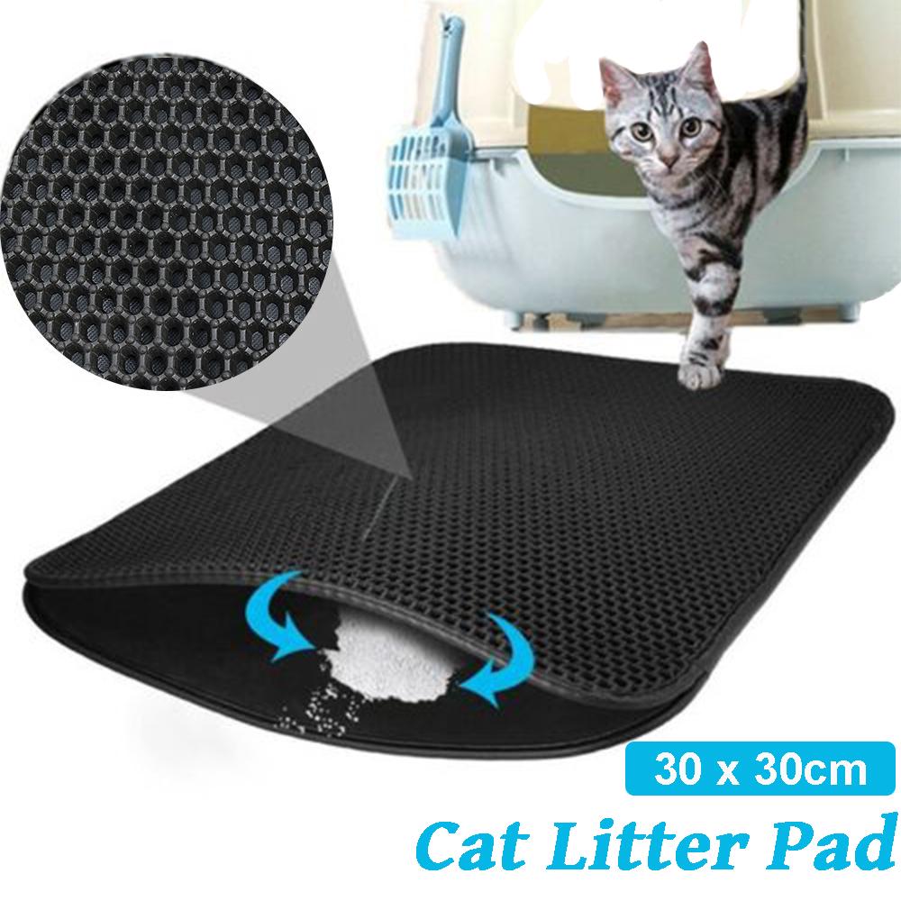Buy 30x30cm EVA Waterproof Double Layers Cat Litter Mat Floor Pet