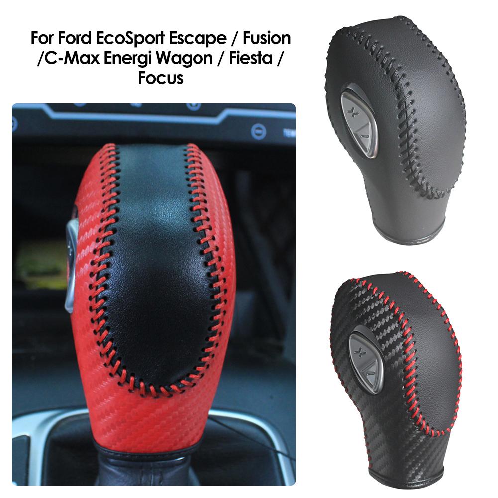 Buy PU Car Carbon Fiber Gear Shift Knob Cover for Ford Focus EcoSport