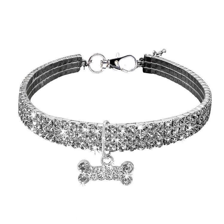 Buy Dogs Collars Cute Mini Pet Dog Bling Rhinestone Chocker Collars