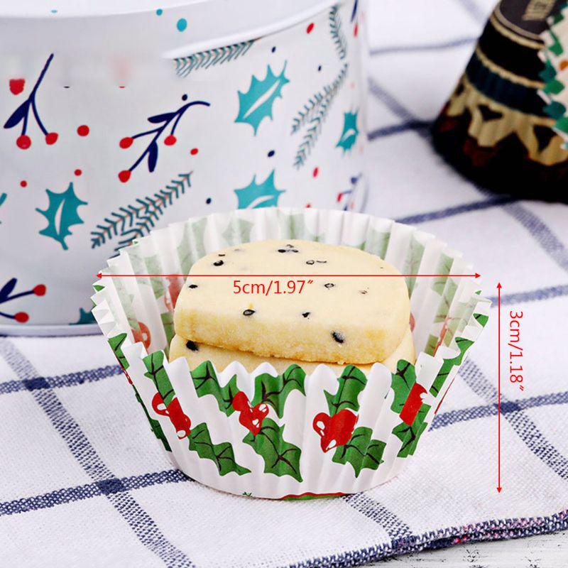 250x Christmas Cupcake Wrapper Paper Muffin Baking Cup Liner Case