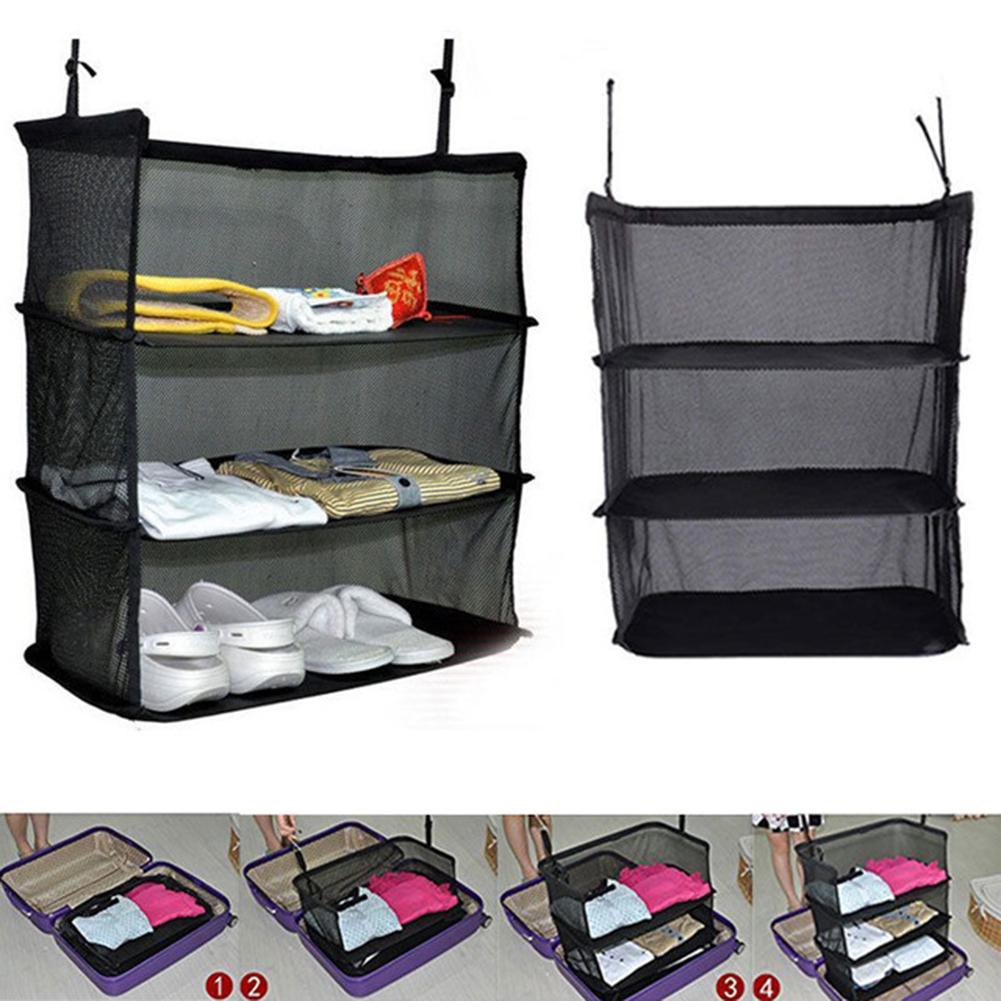 Buy 3Layer Foldable Wardrobe Hanging Storage Bag Clothes Holder Closet