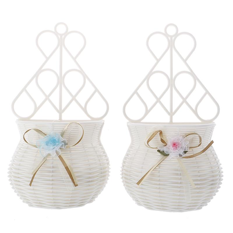 Cheap Garden Diy Vase Flower Basket Sundries Organizer Wall Hanging