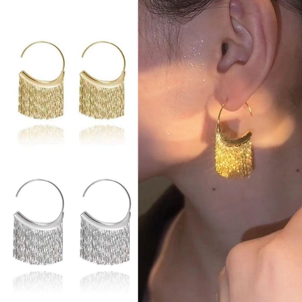 Satın alın Dangle Earrings Fringe Earrings Semi Circle Fan Threader
