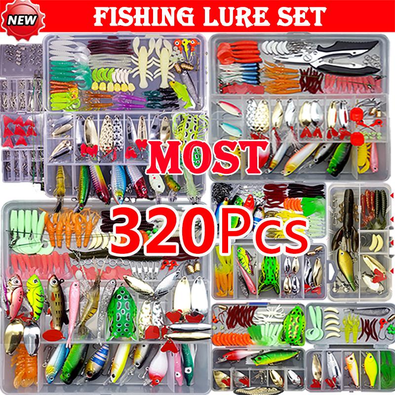 Buy Fishing Lure Kit Soft and Hard Bait Set Gear Layer Minnow Metal Jig