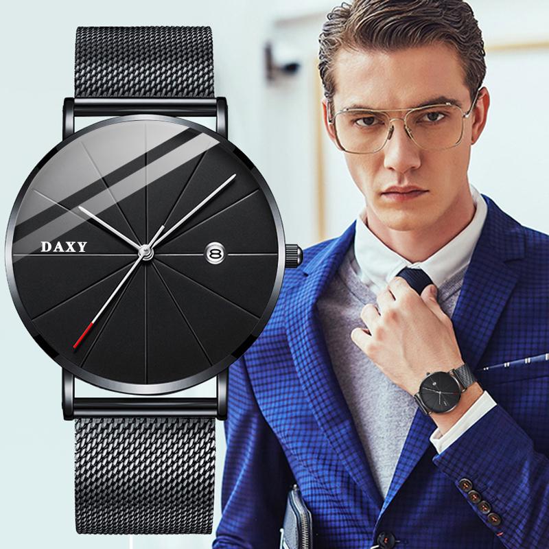 Buy Watches Fashion Sports Business Quartz Wrist Watch Mesh Strap Ultra