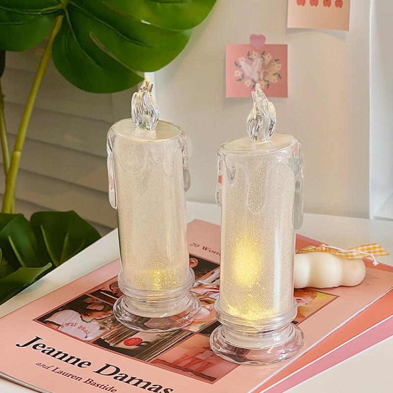 Buy Flameless LED Candle Lamp Night Light Bedroom Wedding Table