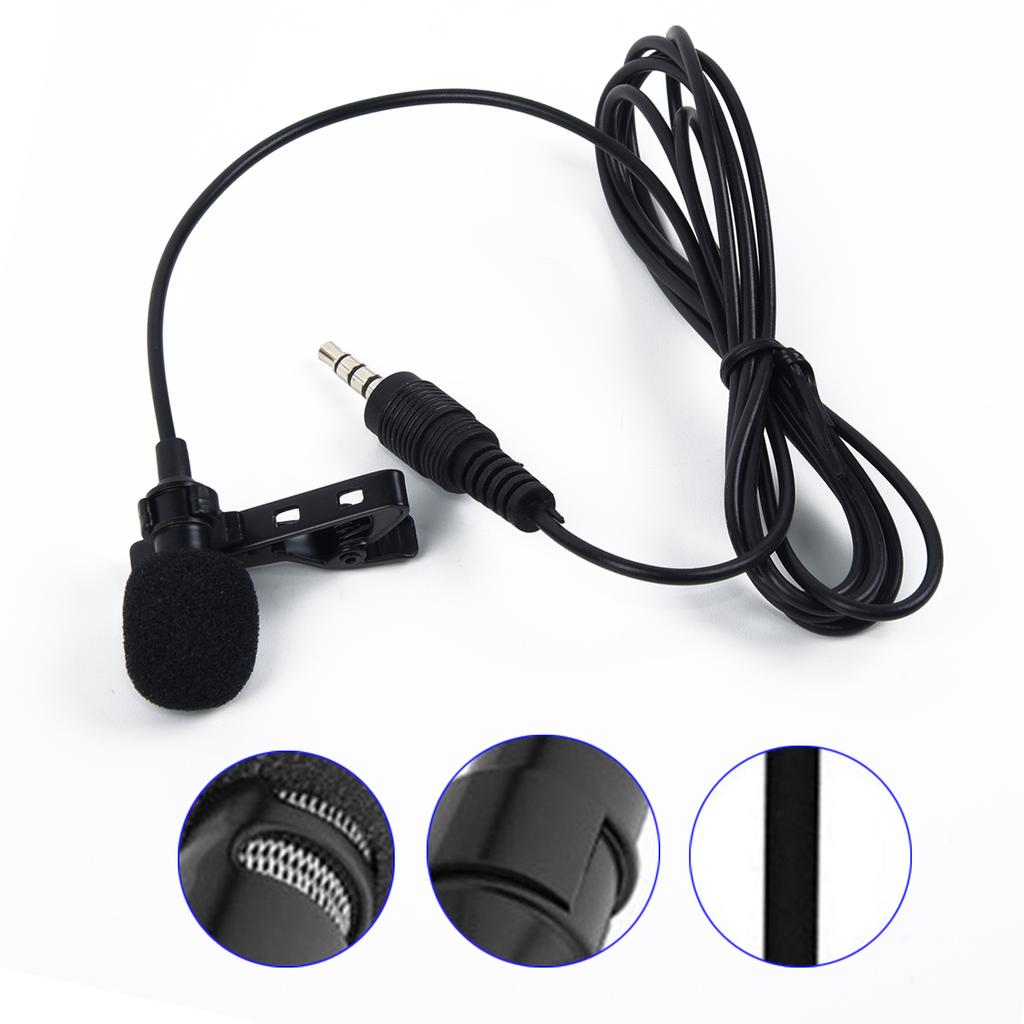Buy Tie Clip Mic Lapel Lavalier Condenser Microphone for iPad iPhone