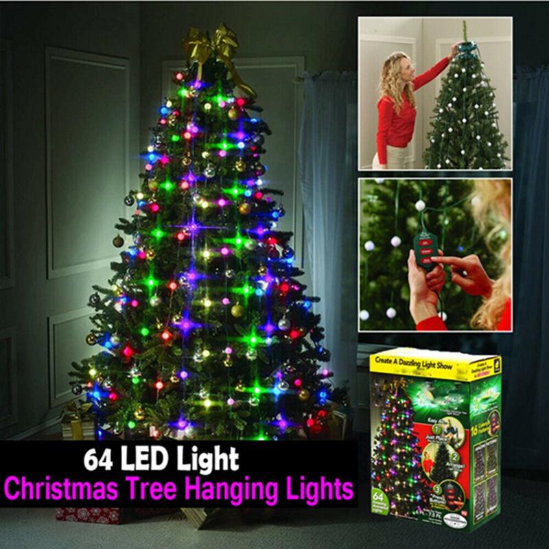 Hanging Star Tree Lights LED 64 Dazzler Christmas Tree Decor Shower