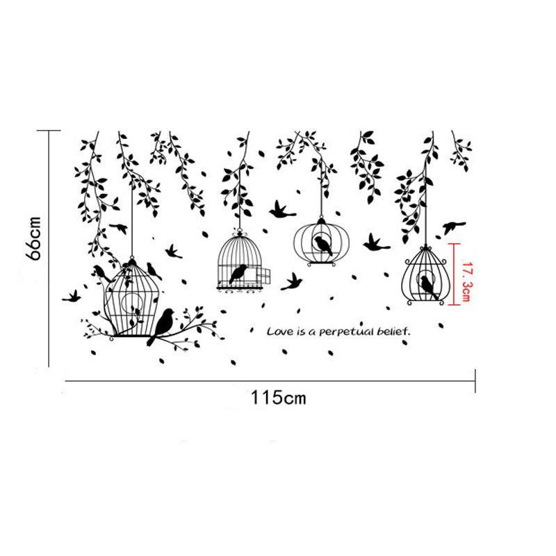 Buy UK Wall Decal Stickers DIY Birds Tree Removable Vinyl Home Room