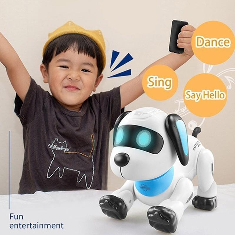Buy Electronic Robot Dog Stunt Dog Remote Control Robot Dog Toy Voice Control Programmable Touch