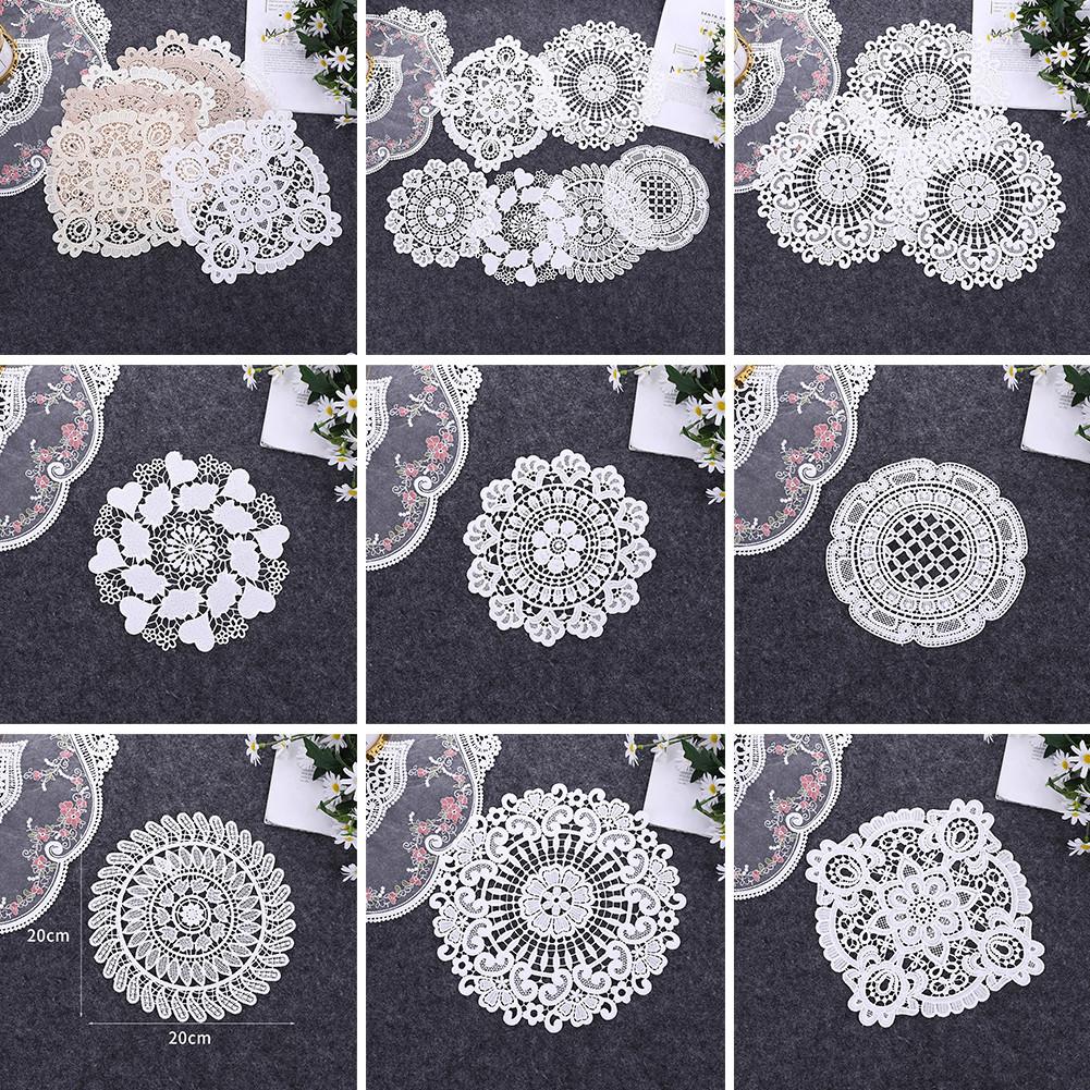 Cheap Round Lace Doilies Crochet Round Lace Placemat Napkin Placemat